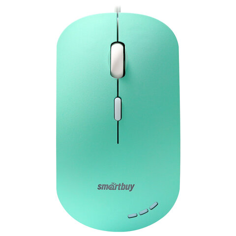 Мышь проводная бесшумная SMARTBUY 288-LG, USB, 3 кнопки + 1 колесо, оптическая, зеленая, 06826, SBM-288-LG - фото 1