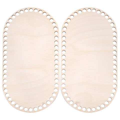 Донышки деревянные для вязания овальные, 2 шт., 24,5х13 см, BRAUBERG HOBBY, 665318 - фото 2