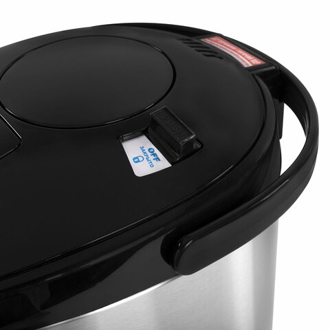 Термопот SONNEN TP-50, 5 л, 900 Вт, 1 температурный режим, 3 режима подачи воды, сталь, белый/серебро, 456711 - фото 6