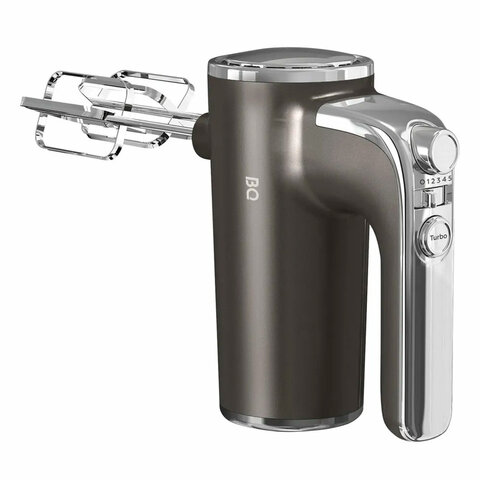 Миксер BQ (БИ-КЬЮ) MX420, 500 Вт, 5 скоростей, 2 венчика, 2 крюка для теста, серый, 86193215 - фото 1