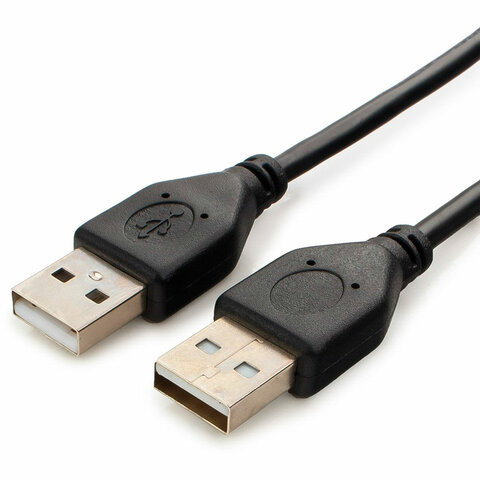 Кабель USB 2.0 AM-AM, 1,8 м, CABLEXPERT, двойной экран, медь, Pro, черный, пакет, CCP-USB2-AMAM-6 - фото 2