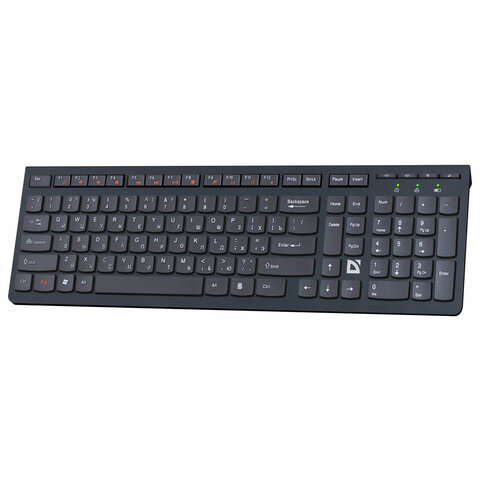 Клавиатура беспроводная DEFENDER UltraMate SM-535 RU, USB, 108 клавиш, 2,4 Ghz, черная, 45535 - фото 1