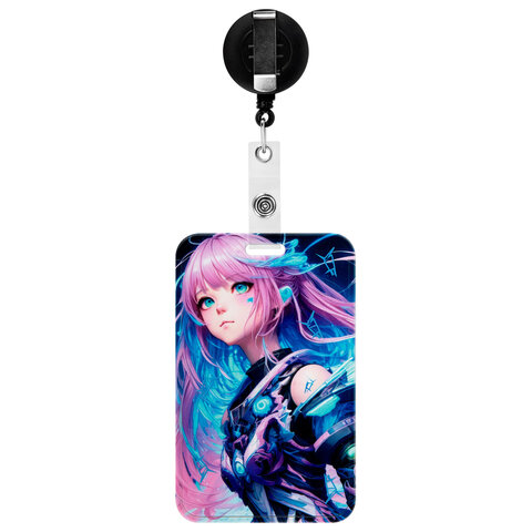 Бейдж вертикальный с 3D-печатью "Аниме" (85х54 мм), с рулеткой, СЛАЙДЕР, FUNSTER (ФАНСТЕР), 238840 - фото 1