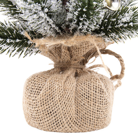 Ель новогодняя искусственная настольная 26 см, с декором золотистым, литой ПЭТ, ЗОЛОТАЯ СКАЗКА, 592854 - фото 5