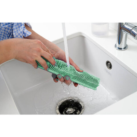 Швабра-сгон КОМПЛЕКТ щётка 32 см с резиновой щетиной 5,5 см + черенок 80-140 см, BACTERIA STOP, YORK, 51301 - фото 4