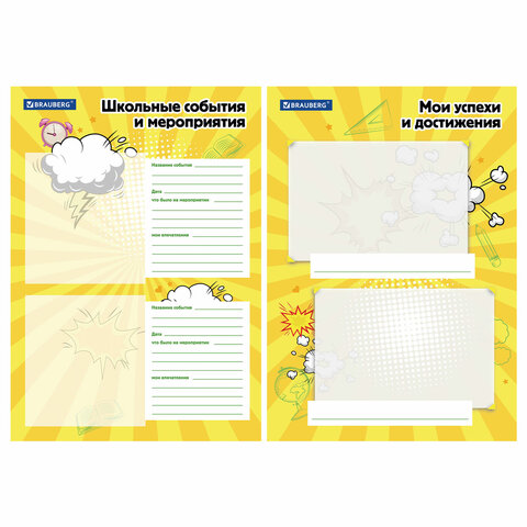 Папка-портфолио школьника, А4, на молнии, 8 вкладышей, обложка твёрдая, ОТЛИЧНИКИ, BRAUBERG, 115244 - фото 11