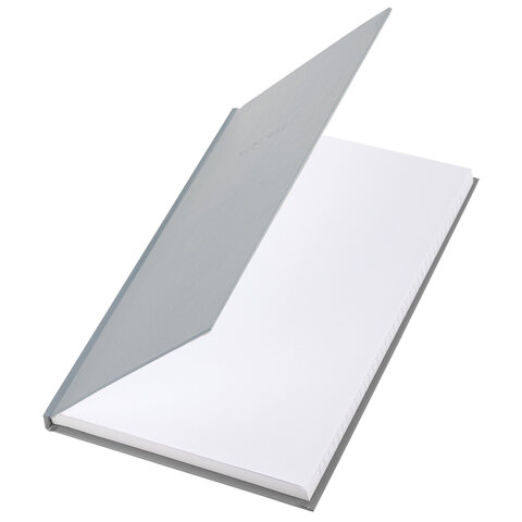 Блокнот А5 134х206 мм, 80 л., твёрдый, клетка, BRAUBERG "Minimal", серый, 116437 - фото 3