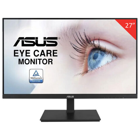 Монитор ASUS VA27DQSB 27" (68,6 см)/1920x1080/16:9/IPS/5ms/250cd/DP/HDMI/VGA/Type-A/черный, 90LM06H1-B02370 - фото 1