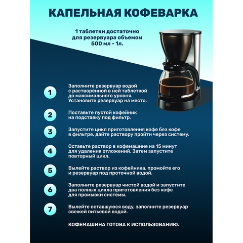 Таблетки для очистки кофемашин 12 шт., CLEAN&FRESH, Ck1m12 - фото 3