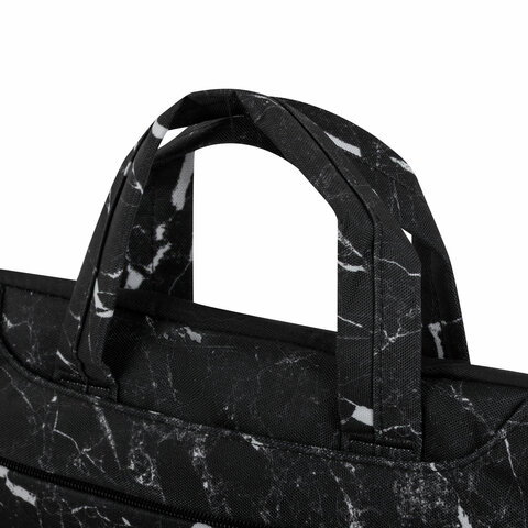 Сумка портфель HEIKKI STYLE (ХЕЙКИ) с отделением для ноутбука 13-14", 3 кармана, черная, 26х36х3 см, 272606 - фото 11