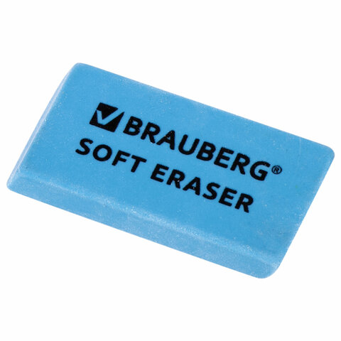 Набор ластиков BRAUBERG "Soft" 2 шт., 52х25х9 мм, цвет ассорти, прямоугольные, скошенные края, 228062 - фото 7