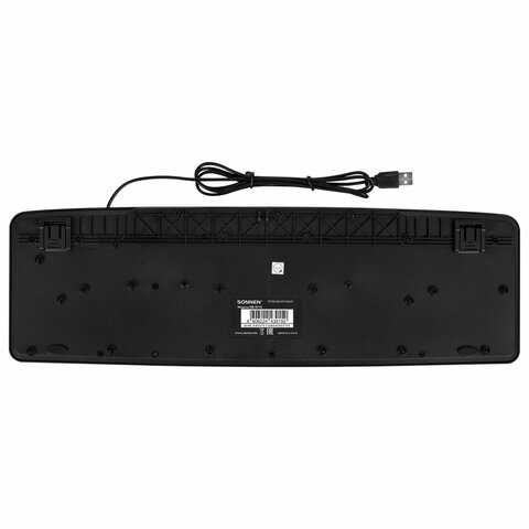 Набор проводной SONNEN KB-S110, USB, клавиатура 113 клавиш, мышь 3 кнопки, 1000 dpi, черный/серебристый, 513854 - фото 7