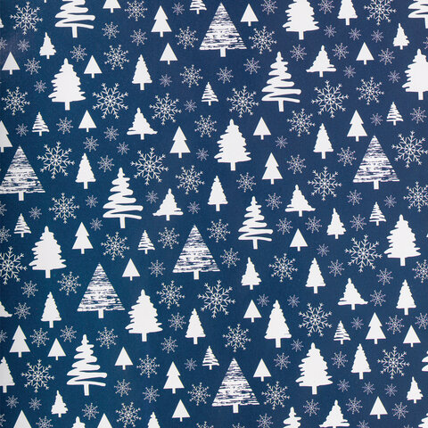 Бумага упаковочная новогодняя НАБОР 3 шт., "Blue Collection", 70х100 см, 3 дизайна, ЗОЛОТАЯ СКАЗКА, 592058 - фото 5