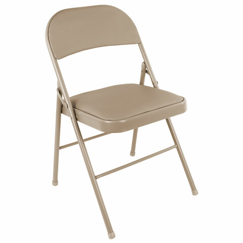Стулья складные BRABIX "Golf Plus CF-003" КОМФОРТ, КОМПЛЕКТ 4шт., бежевый каркас, кожзам бежевый, 533033 - фото 2