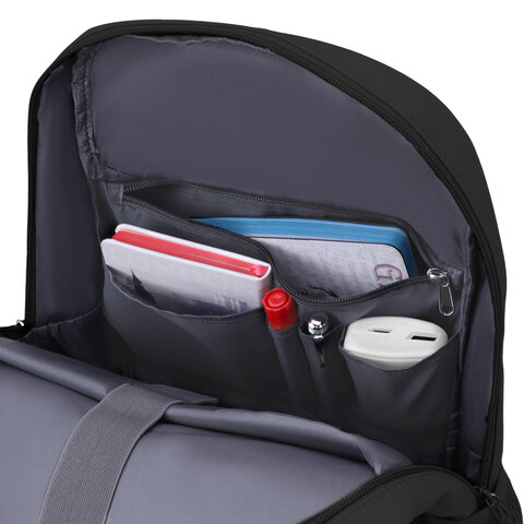 Рюкзак HEIKKI FUSION (ХЕЙКИ) универсальный, отделение для ноутбука, с КОШЕЛЬКОМ, черный, 44х31х14 см, 273864 - фото 12