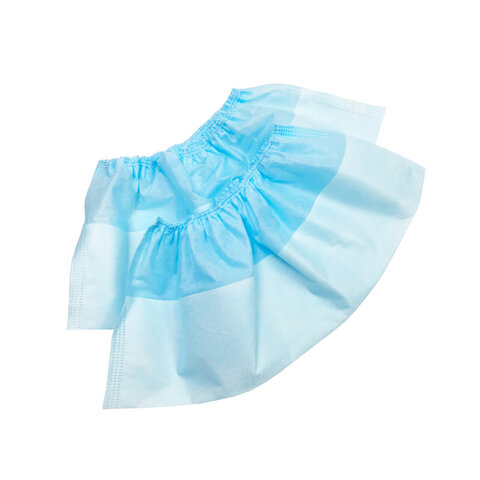 Бахилы ламинированные, КОМПЛЕКТ 500 шт., 38х16 см, спанбонд + ПВД, 100 мкм, 13 г, голубые, ELEGREEN, ПВД-50/2р-Г-Б - фото 3