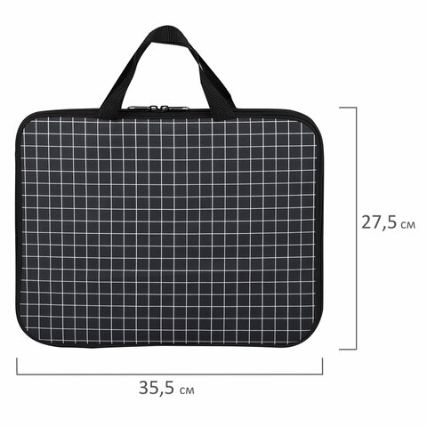 Папка на молнии с ручками BRAUBERG А4, 1 отделение, полиэстер, 20 мм, "Checkered", 272173 - фото 7