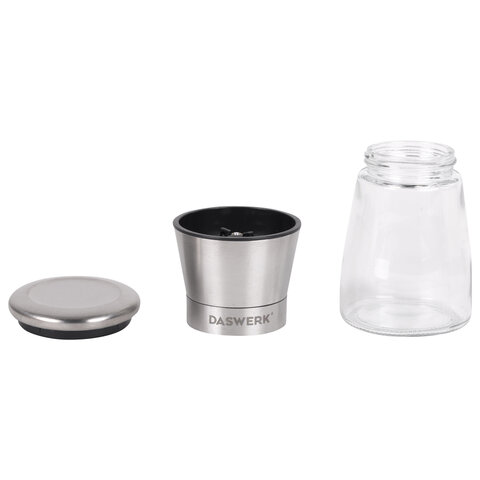 Мельница для специй, НАБОР 2 штуки, механические, нержавеющая сталь, DASWERK (ДАСВЕРК), 456628 - фото 7