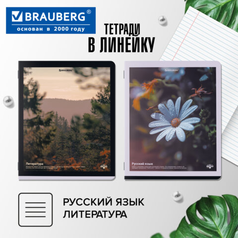 Тетради предметные, КОМПЛЕКТ 12 ПРЕДМЕТОВ, 48 л., матовая ламинация, BRAUBERG, "ПРИРОДА", 405606 - фото 20