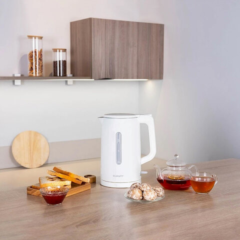 Чайник SCARLETT SC-EK21S31, 1,5 л, 2200 Вт, закрытый нагревательный элемент, двойные стенки, белый - фото 10