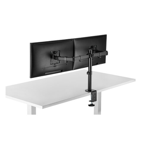 Кронштейн для двух мониторов настольный VESA 75х75, 100х100, 17"-32", до 16 кг, SONNEN STATIC, 455943 - фото 15