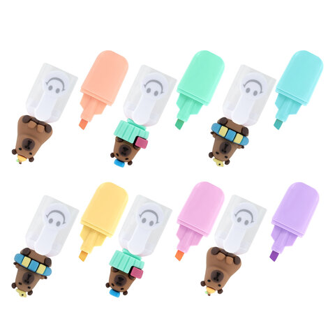 Набор текстовыделителей с топперами 6 ЦВЕТОВ ПАСТЕЛЬ, "КАПИБАРЫ", линия 1-4 мм, FUNSTER (ФАНСТЕР), 152651 - фото 9