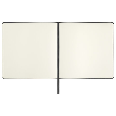 Скетчбук, слоновая кость 140 г/м2 200х200 мм, 80 л., КОЖЗАМ, резинка, BRAUBERG ART CLASSIC, черный, 113196 - фото 3