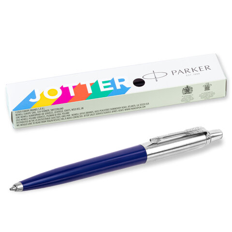 Ручка шариковая PARKER "Jotter Plastic CT", корпус синий, ежедневник А5 синий, пакет, 880896 - фото 4