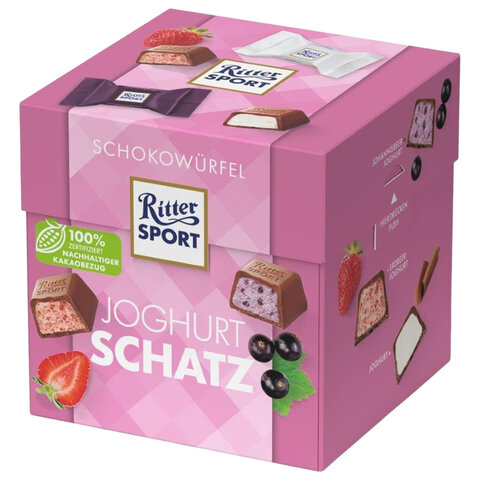 Шоколадные конфеты RITTER SPORT "JOGHURT SCHATZ", набор 3 вкуса, 22 конфеты, 176 г - фото 2