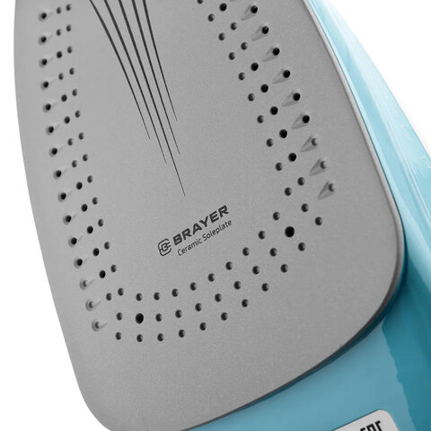 Утюг BRAYER BR4000, 2600 Вт, керамическое покрытие, самоочистка, антикапля, автоотключение, голубой - фото 8