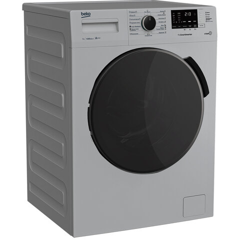 Стиральная машина BEKO RSPE78612S, 1200 об/мин, 7 кг, фронтальная загрузка, 15 программ, пар, серебристая, 7322710002 - фото 2