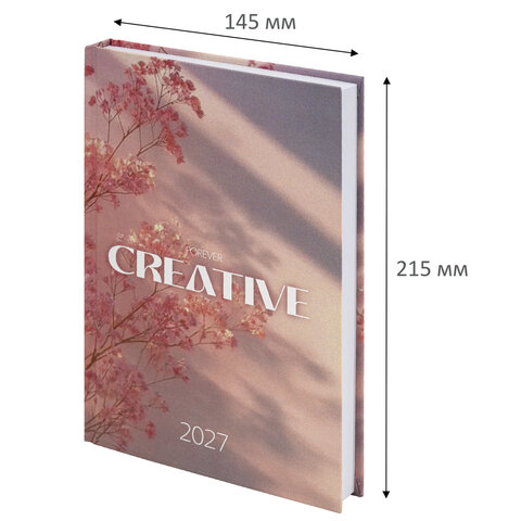 Ежедневник датированный 2027 145х215 мм, А5, STAFF, ламинированная обложка, "Creative", 117802 - фото 2