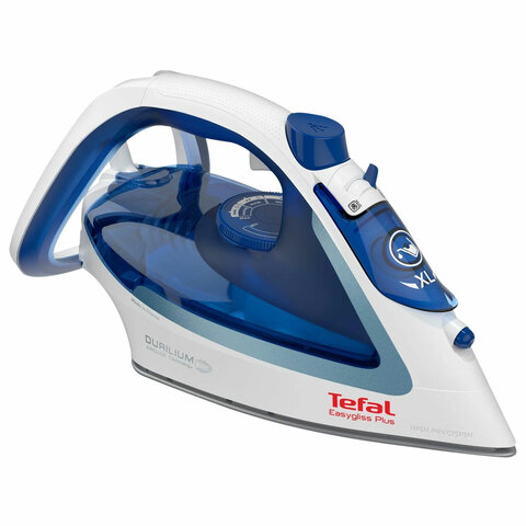 Утюг TEFAL Easygliss 2 FV5736E0, 2500 Вт, керамическое покрытие, самоочистка, антикапля, синий, 1830008076 - фото 1