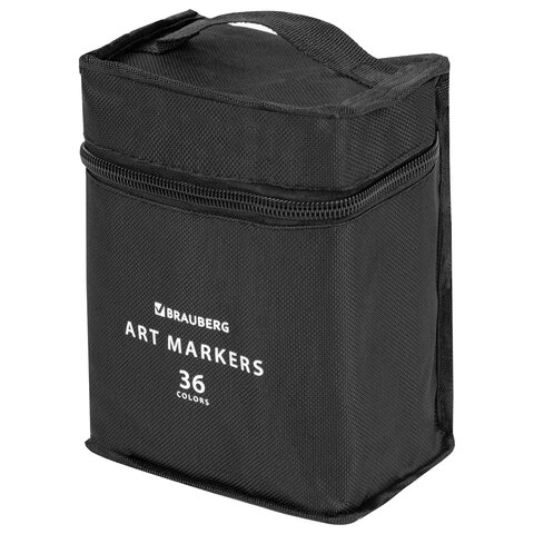 Маркеры для скетчинга двусторонние, НАБОР 36 шт, текстильный чехол, BRAUBERG, 152230 - фото 3