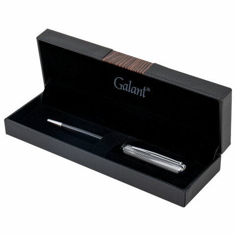Ручка подарочная шариковая GALANT "Hector", корпус черный/серебро, детали серебро, узел 0,7 мм, линия письма 0,5 мм, синяя, 144173 - фото 9