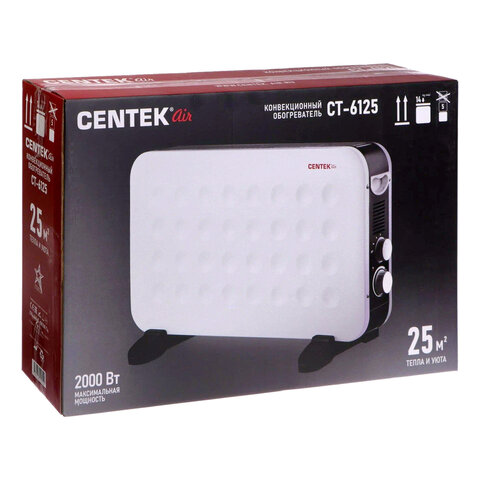 Обогреватель-конвектор CENTEK CT-6125, 2000 Вт, 3 режима работы, белый - фото 12