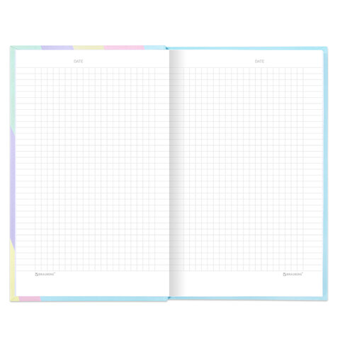 Блокнот А5 134х206 мм, 80 л., твёрдый, клетка, BRAUBERG, кросс-серия PASTEL, 117015 - фото 4