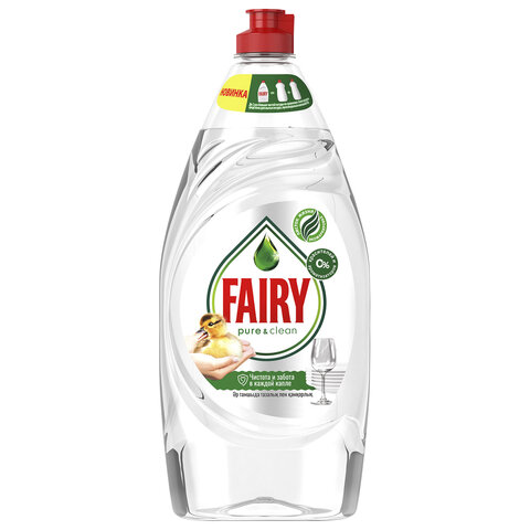 Средство для мытья посуды 900 мл FAIRY "Pure & Clean", 80841040 - фото 1