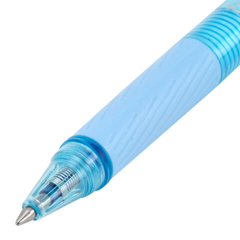 Ручки гелевые стираемые автоматические BRAUBERG "X-ERASE RT PASTEL COLOR", СИНИЕ, НАБОР 4 ШТ., пишущий узел 0,7 мм, линия 0,5 мм, 144426 - фото 7