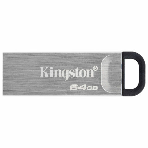 Флеш-диск 64 GB KINGSTON DataTraveler Kyson, разъем USB 3.2, серебряный, DTKN/64GB - фото 2