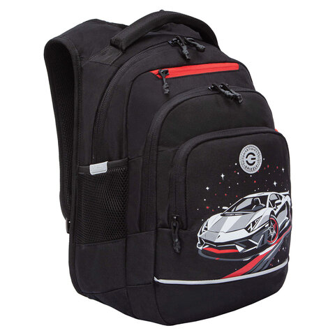 Рюкзак GRIZZLY школьный, анатомическая спинка, 2 отделения, для мальчиков, "YOUR ROUTE", 25х40х22 см, RB-550-1/2 - фото 1