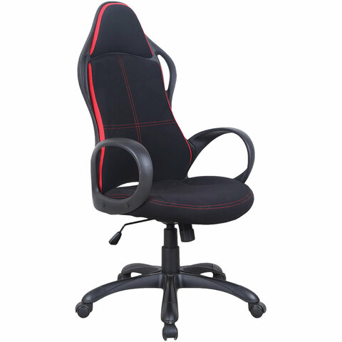 Кресло офисное BRABIX PREMIUM "Force EX-516", ткань, черное/вставки красные, 531571 - фото 1