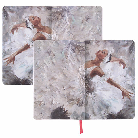 Ежедневник недатированный А5 (138х213 мм), BRAUBERG VISTA, под кожу, гибкий, 136 л., "Ballet", 112002 - фото 11