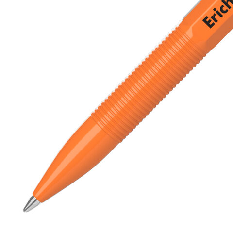 Ручка шариковая ERICH KRAUSE "R-301 Orange", СИНЯЯ, корпус оранжевый, узел 0,7 мм, линия письма 0,35 мм, 43194 - фото 6