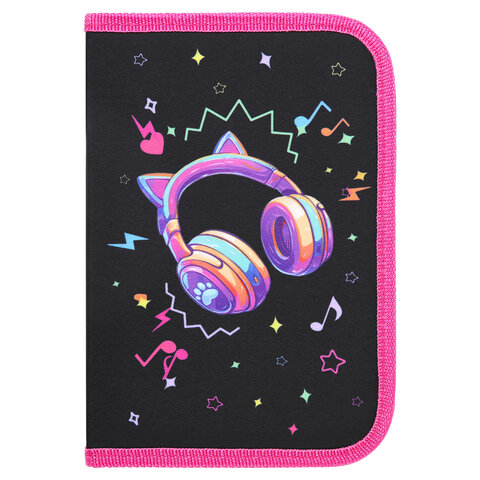 Пенал BRAUBERG с наполнением, 1 отделение, 1 откидная планка, 24 предмета, 21х14 см, "Headphones", 273531 - фото 2