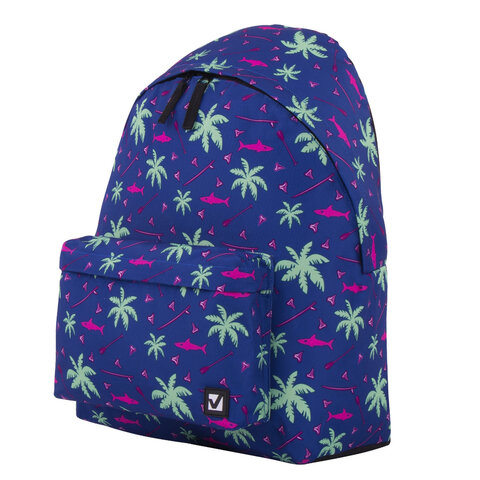 Рюкзак BRAUBERG СИТИ-ФОРМАТ универсальный, "Palm trees", разноцветный, 41х32х14 см, 228864 - фото 1
