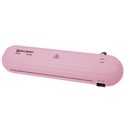 Ламинатор BRAUBERG ULTRA PM235P, РОЗОВЫЙ, формат A4, толщина пленки 60-150 мкм, скорость 30 см/мин, 532186 - фото 2