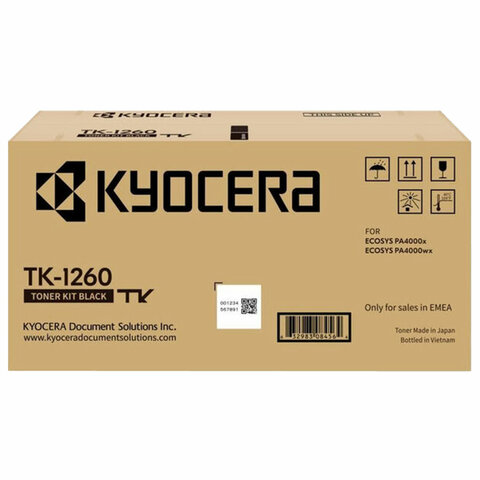 Тонер-картридж KYOCERA (TK-1260) для ECOSYS PA4000x/PA4000wx, ресурс 10000 стр., оригинальный, 1T0C150NL0 - фото 2