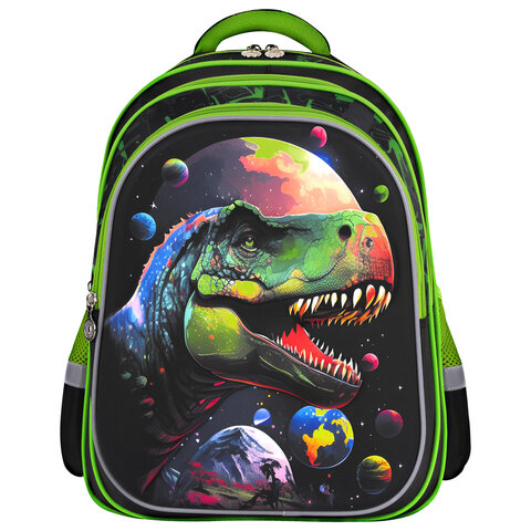 Рюкзак BRAUBERG KIDS FLOSSY, 2 отделения, 3 кармана, "Galaxy Dino", 3D-панель, 40х28х18 см, 273182 - фото 2