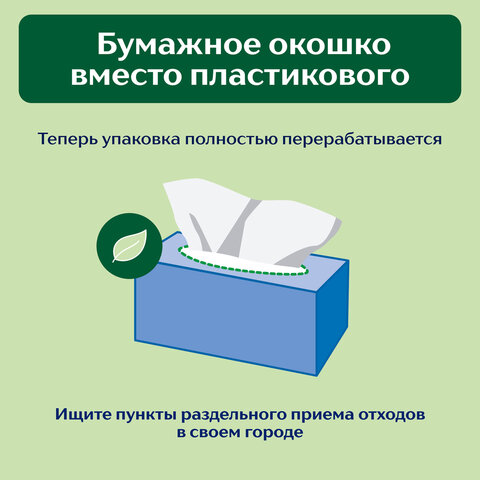 Салфетки косметические 2-слойные в картонном коробе, 250 штук, ZEMMA/ZEWA Everyday, 86791 - фото 29
